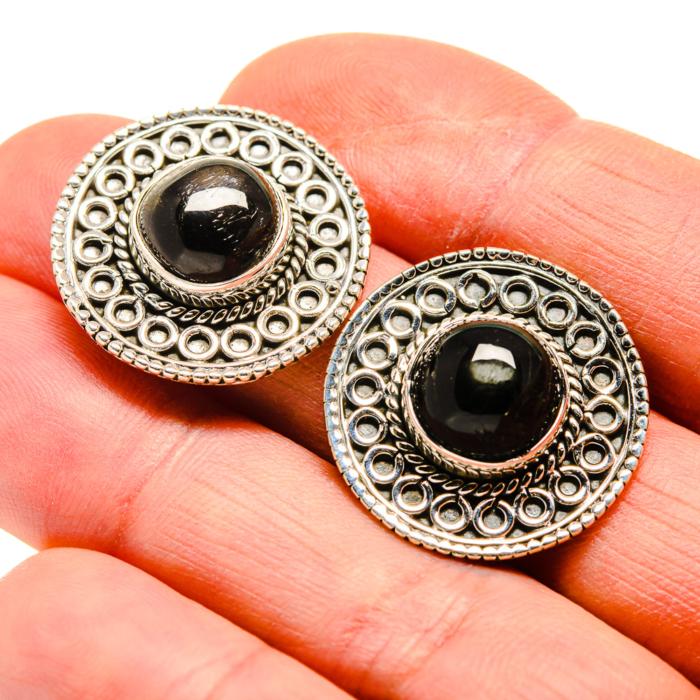 Star Diopside Earrings handcrafted by Anasilvercos - EARR411596