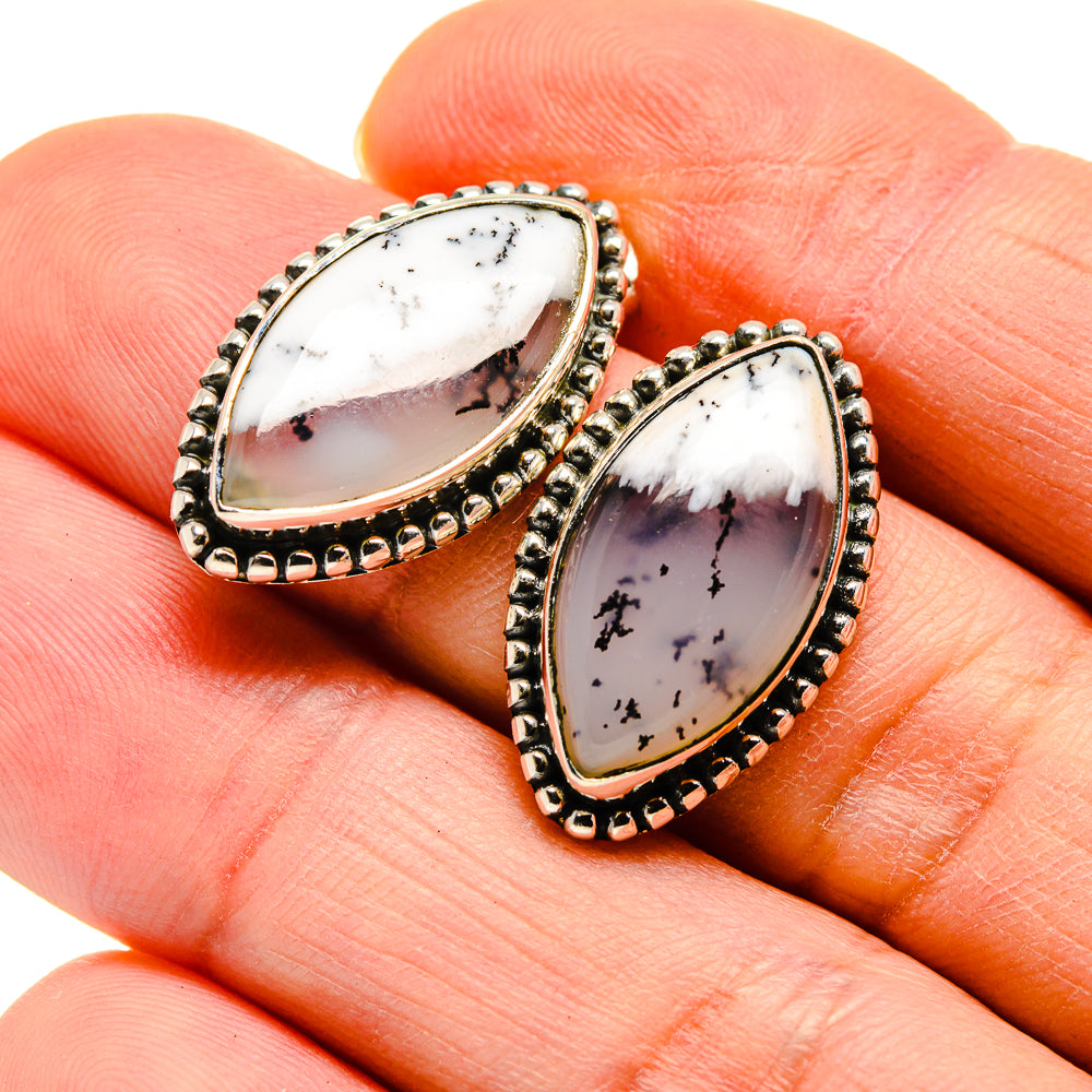 Dendritic Opal Earrings handcrafted by Anasilvercos - EARR411623
