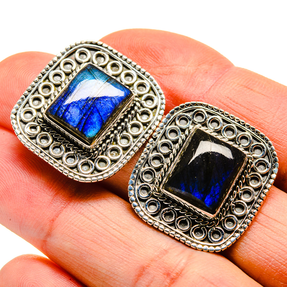 Labradorite Earrings handcrafted by Anasilvercos - EARR411625