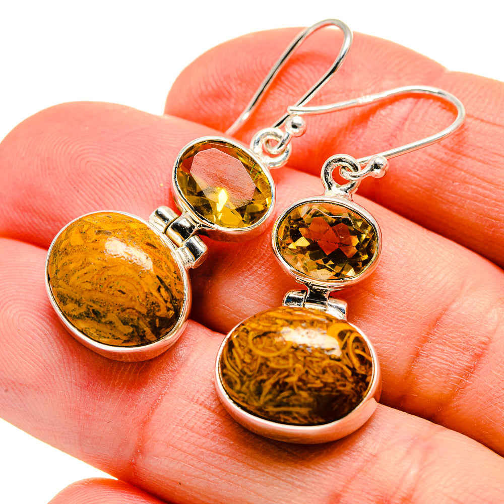 Chert Breccia Earrings handcrafted by Anasilvercos - EARR411667