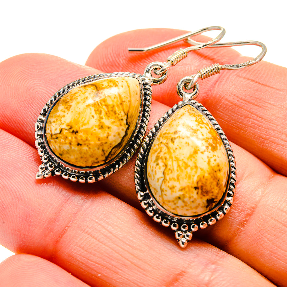 Picture Jasper Earrings handcrafted by Anasilvercos - EARR411683