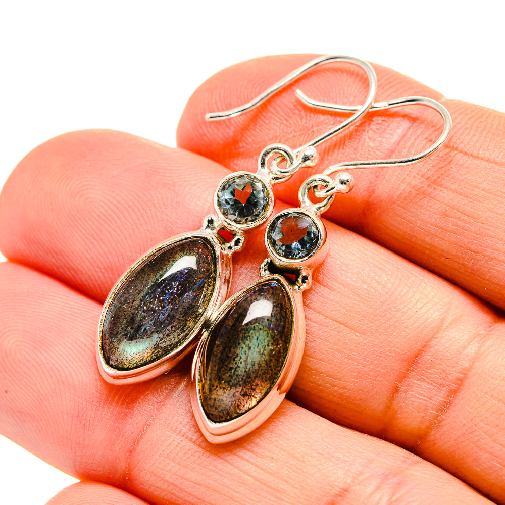 Labradorite Earrings handcrafted by Anasilvercos - EARR411697