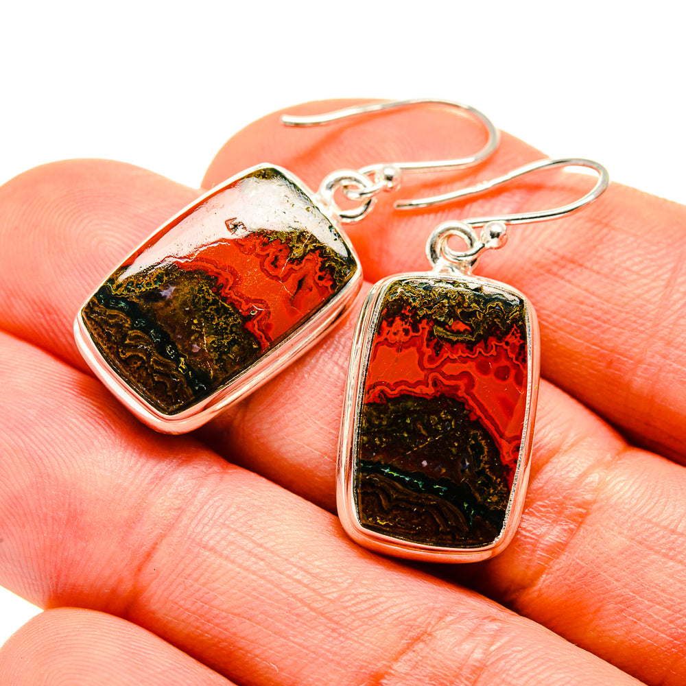Moroccan Agate Earrings handcrafted by Anasilvercos - EARR411723