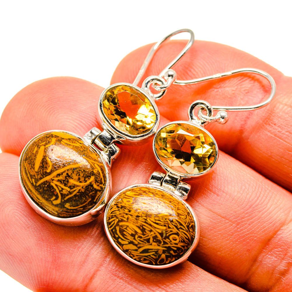 Chert Breccia Earrings handcrafted by Anasilvercos - EARR411767