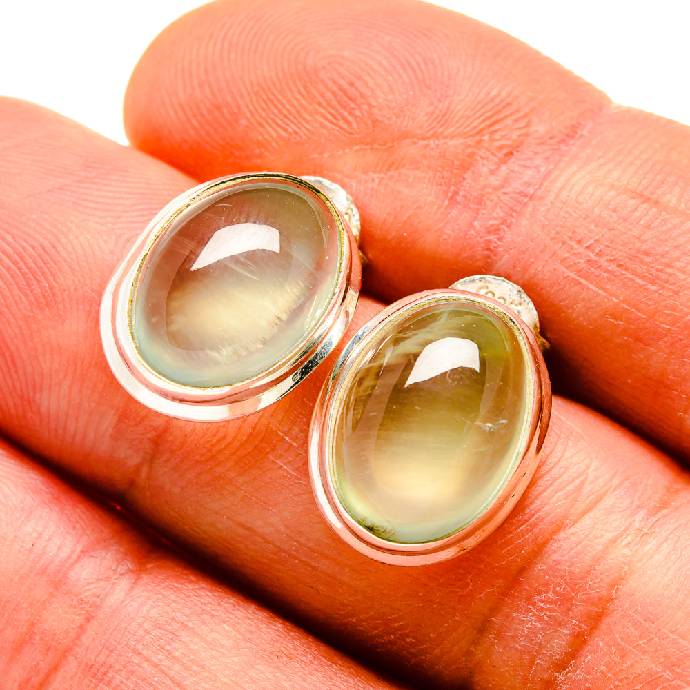 Prehnite Earrings handcrafted by Anasilvercos - EARR411831