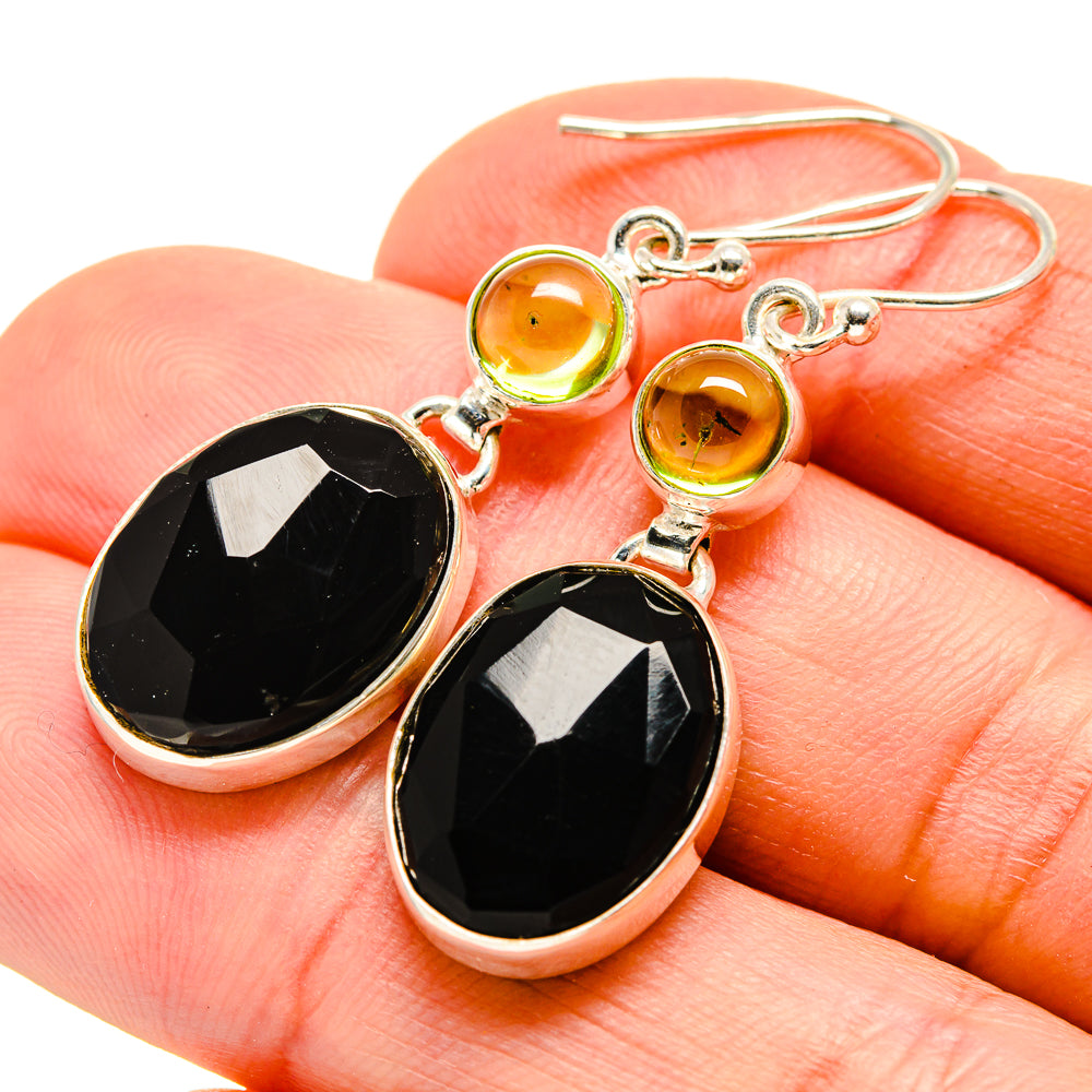 Black Onyx Earrings handcrafted by Anasilvercos - EARR411869