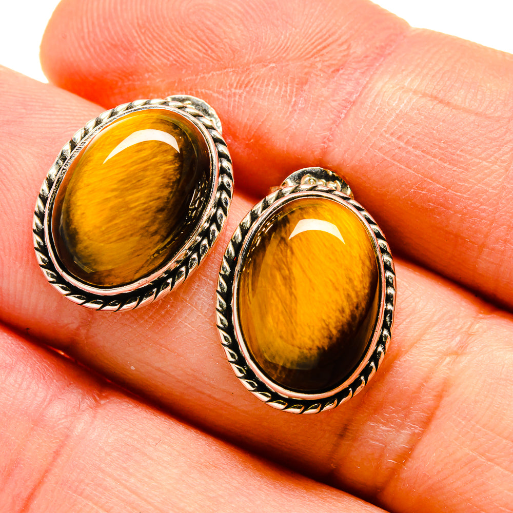 Tiger Eye Earrings handcrafted by Anasilvercos - EARR411894
