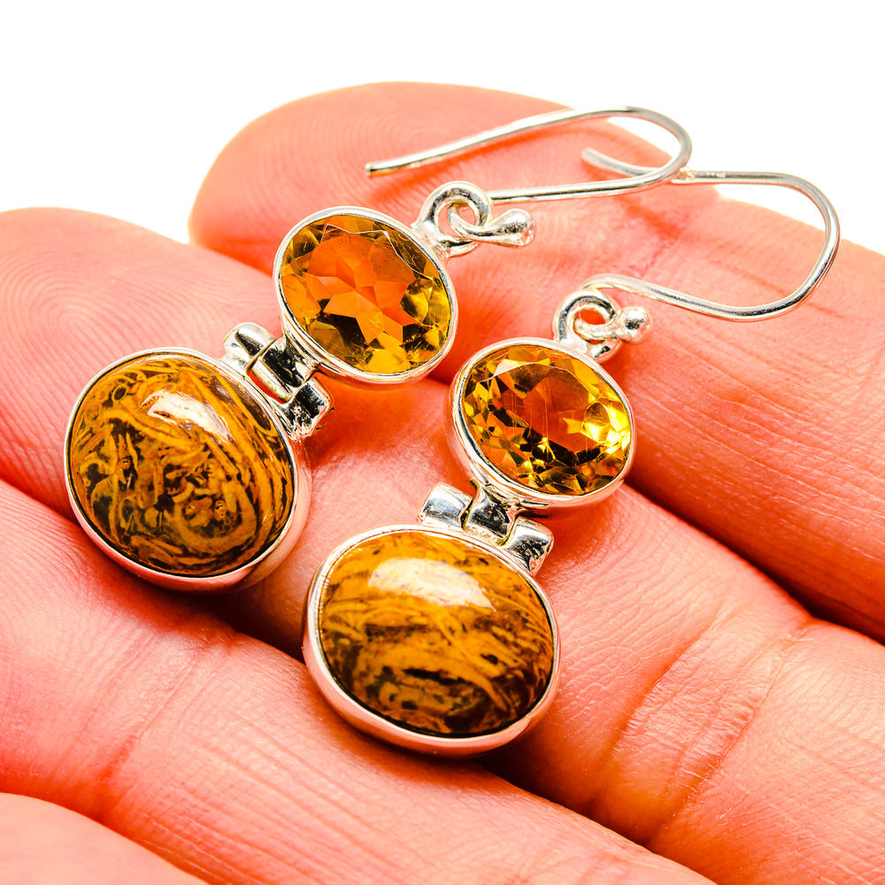 Chert Breccia Earrings handcrafted by Anasilvercos - EARR411919