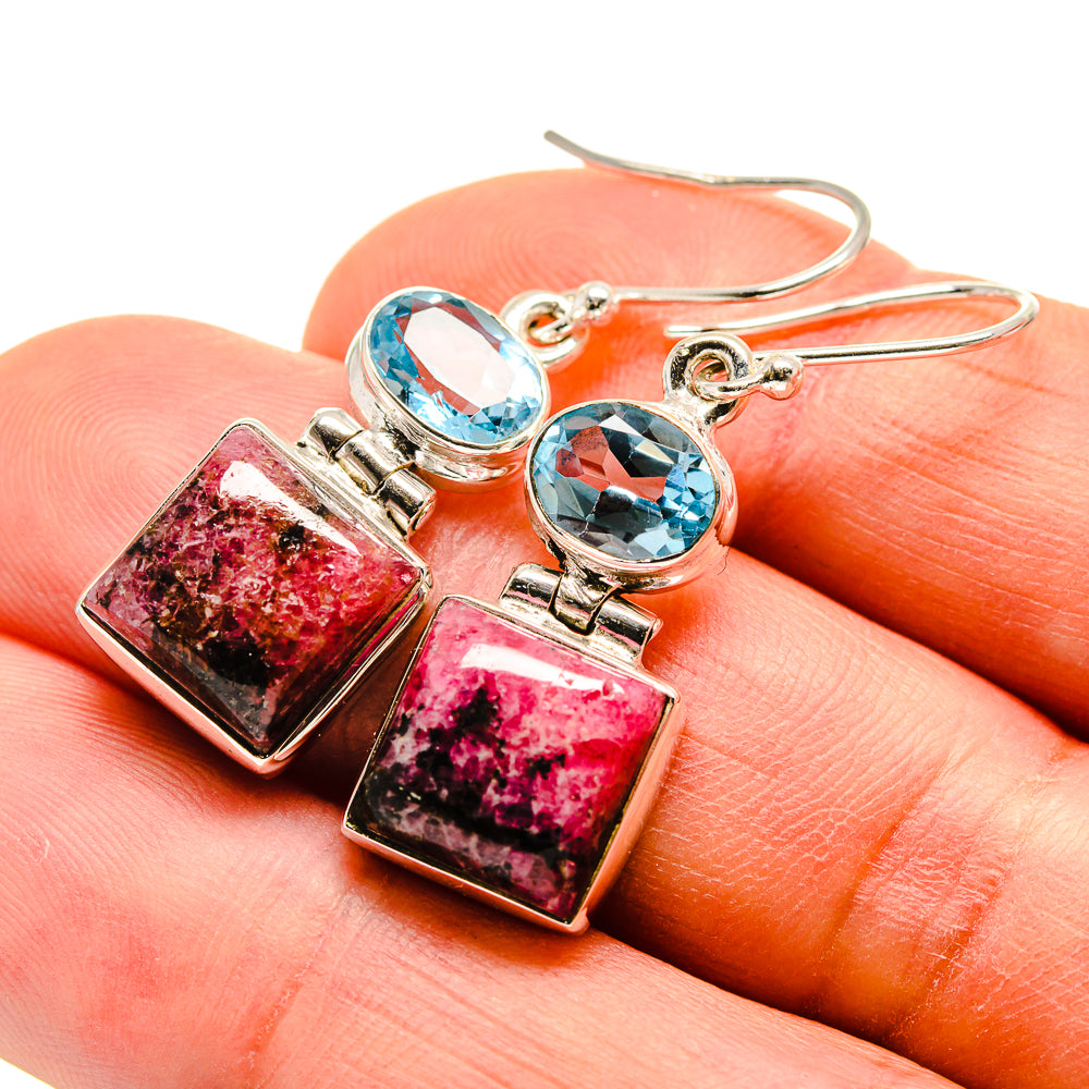 Rhodonite Earrings handcrafted by Anasilvercos - EARR411941