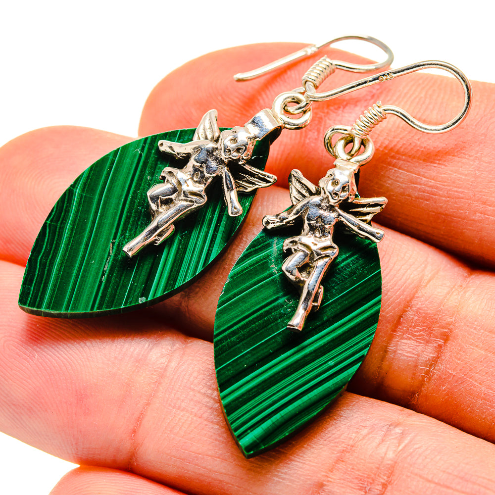 Malachite Earrings handcrafted by Anasilvercos - EARR411960