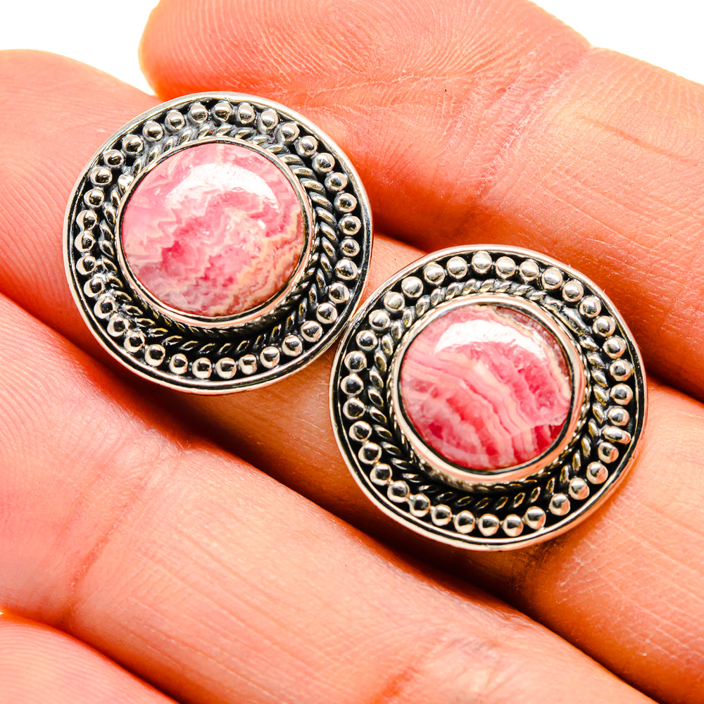 Rhodochrosite Earrings handcrafted by Anasilvercos - EARR411978