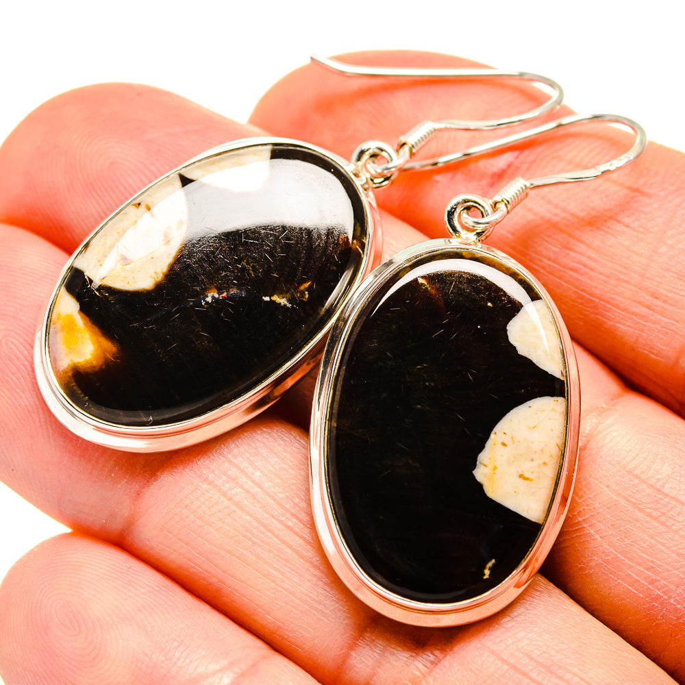 Peanut Wood Jasper Earrings handcrafted by Anasilvercos - EARR412053