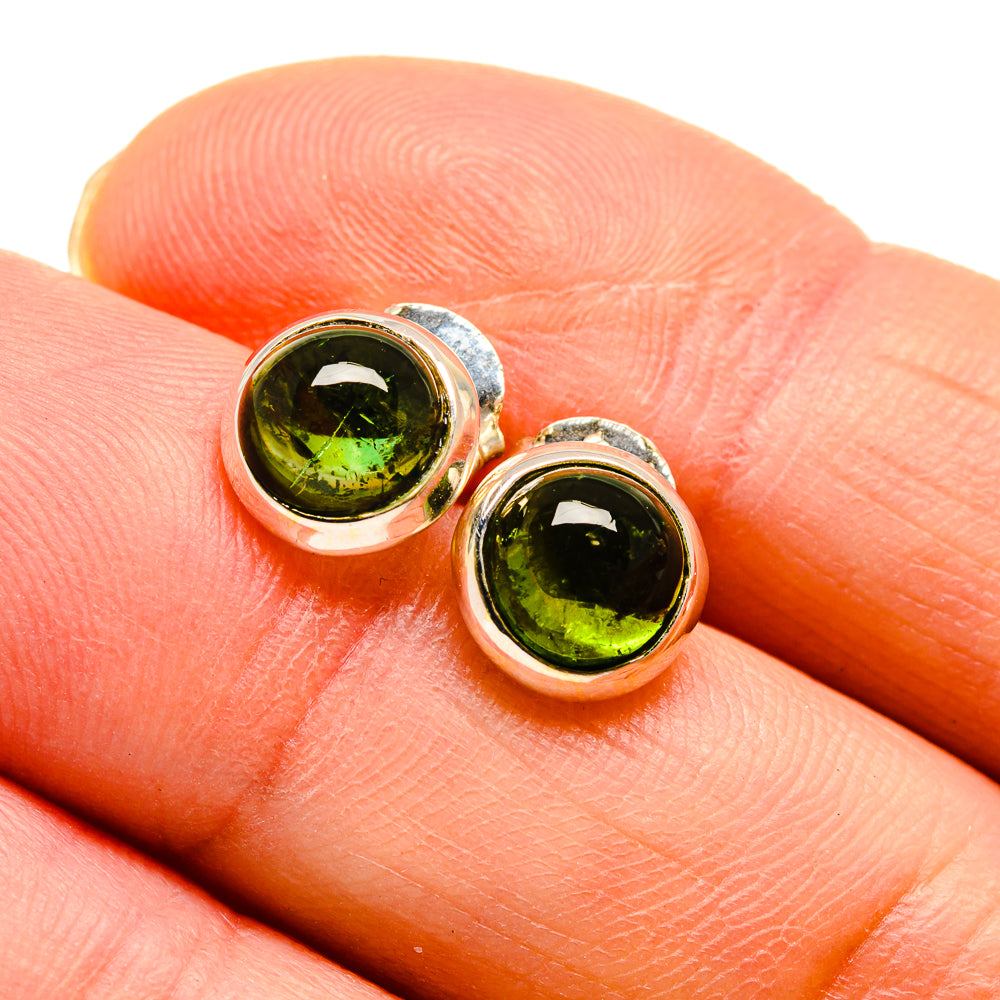 Green Tourmaline Earrings handcrafted by Anasilvercos - EARR412067