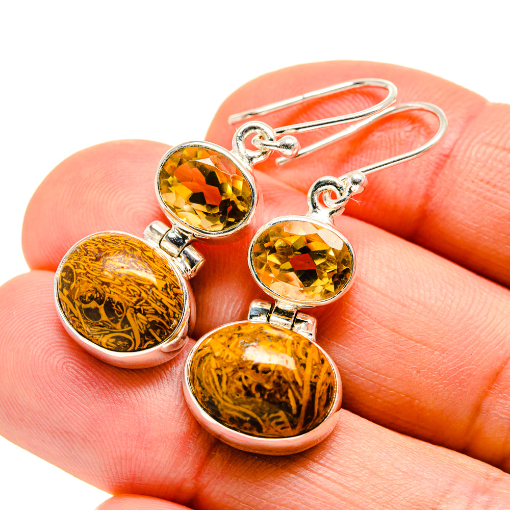 Chert Breccia Earrings handcrafted by Anasilvercos - EARR412091