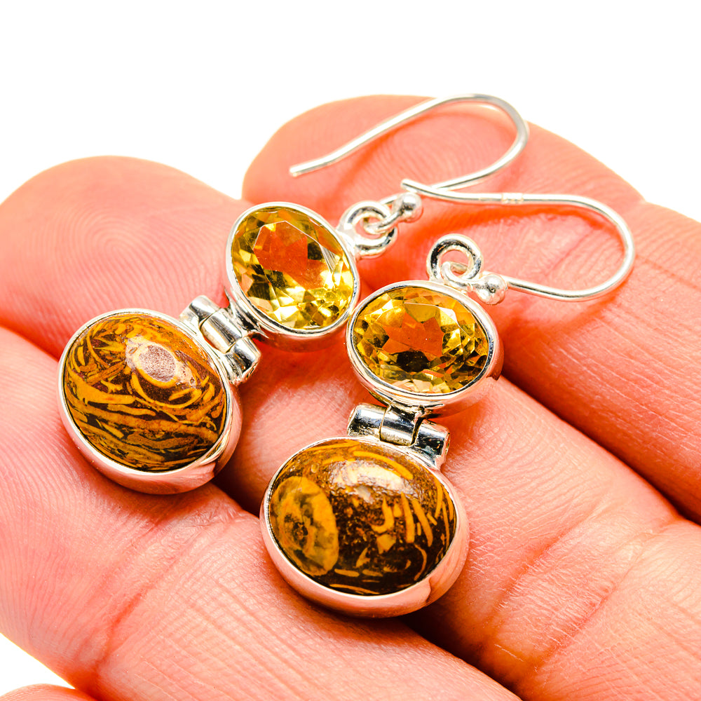 Chert Breccia Earrings handcrafted by Anasilvercos - EARR412142