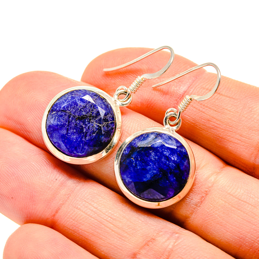 Blue Sillimanite Earrings handcrafted by Anasilvercos - EARR412210