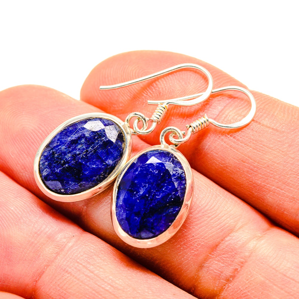 Blue Sillimanite Earrings handcrafted by Anasilvercos - EARR412268