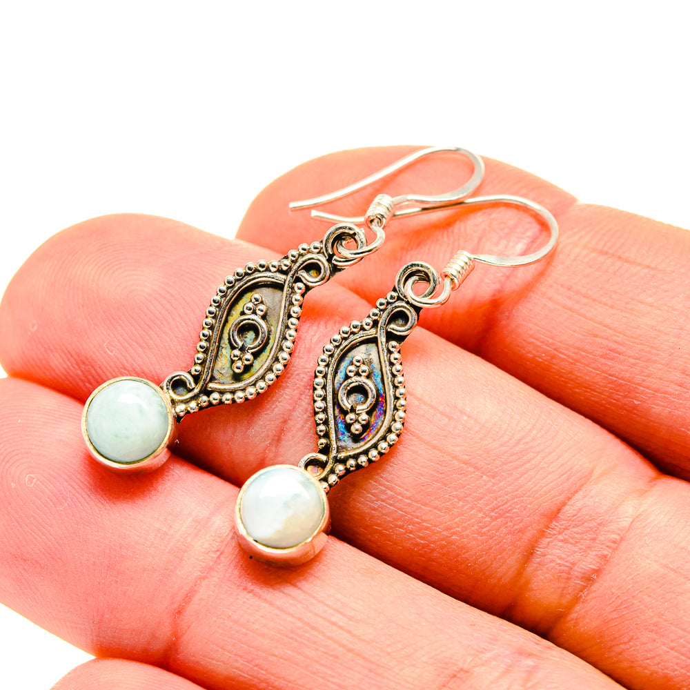 Larimar Earrings handcrafted by Anasilvercos - EARR412277