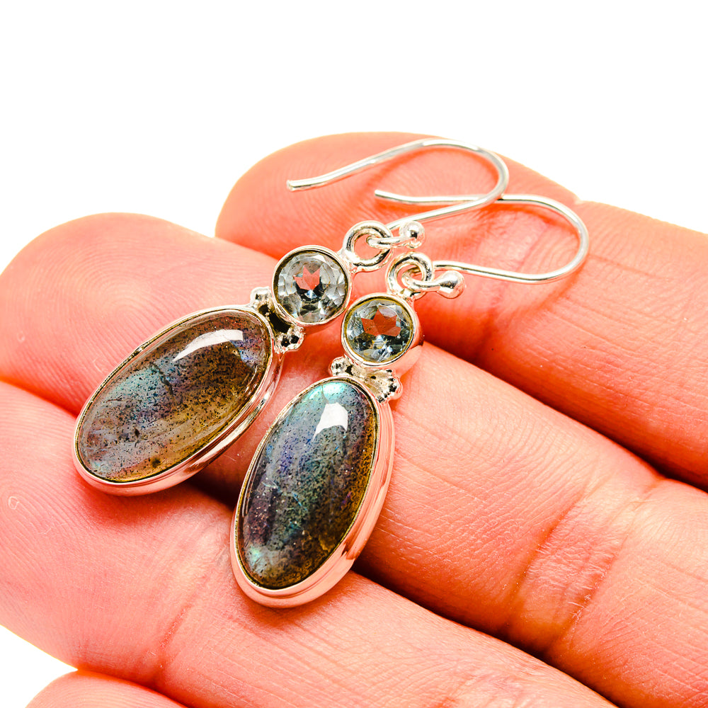 Labradorite Earrings handcrafted by Anasilvercos - EARR412280