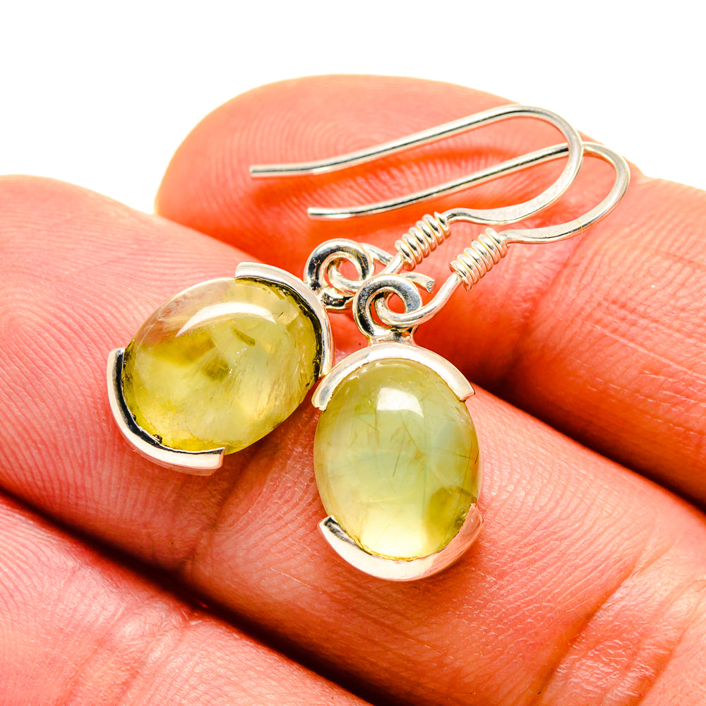 Prehnite Earrings handcrafted by Anasilvercos - EARR412400