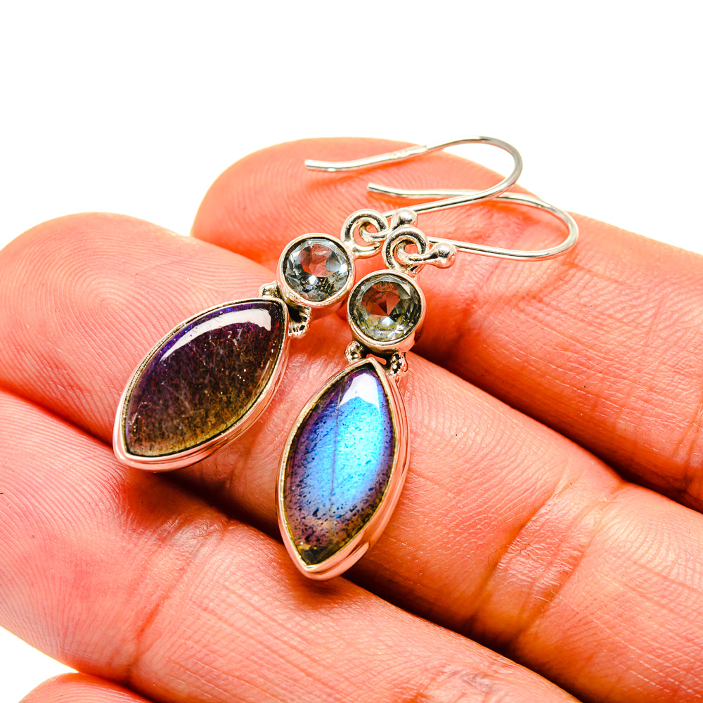 Labradorite Earrings handcrafted by Anasilvercos - EARR412443