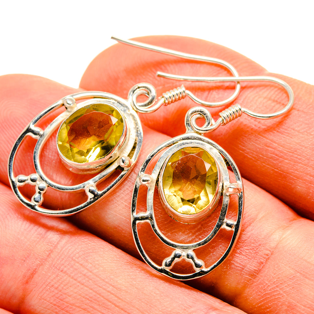 Citrine Earrings handcrafted by Anasilvercos - EARR412517