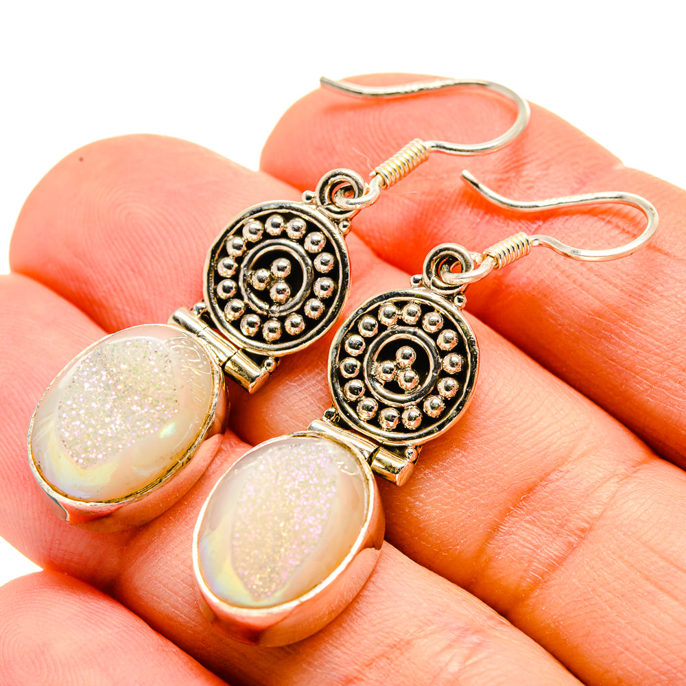 Angel Aura Druzy Earrings handcrafted by Anasilvercos - EARR412571