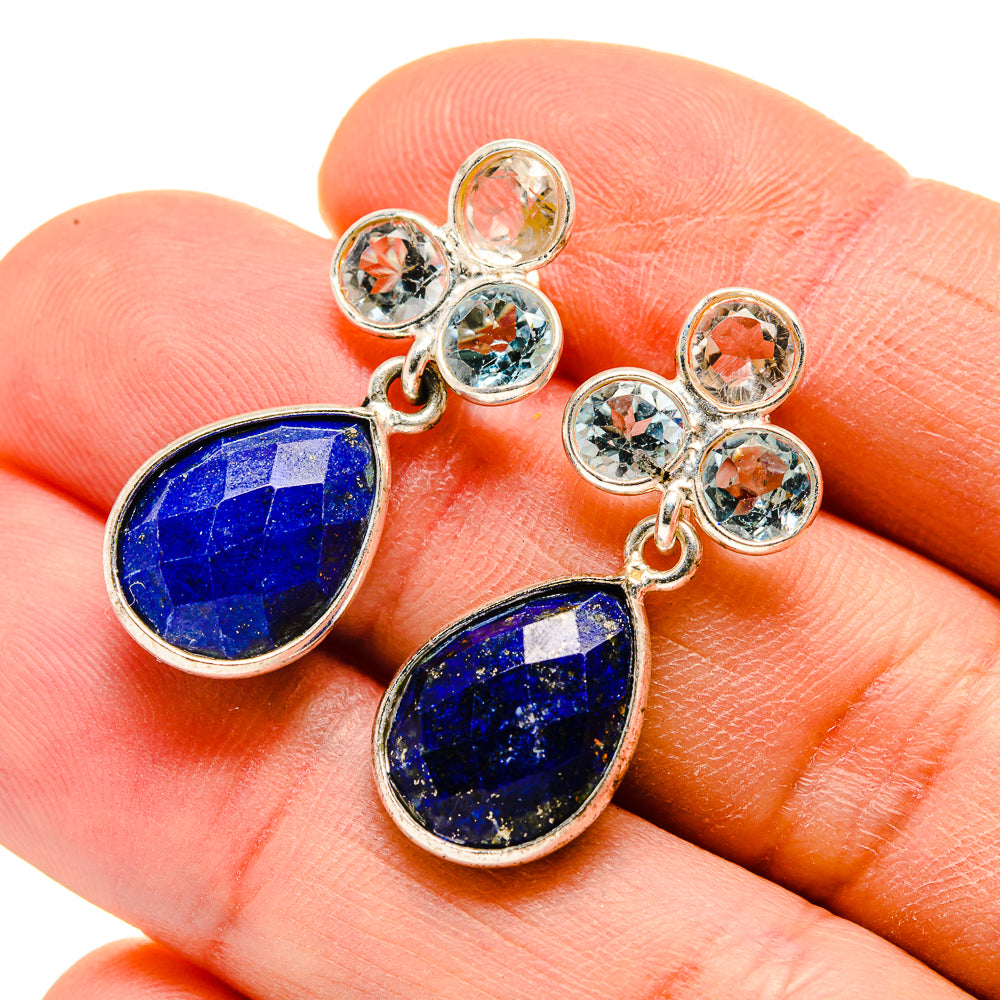 Lapis Lazuli Earrings handcrafted by Anasilvercos - EARR412623