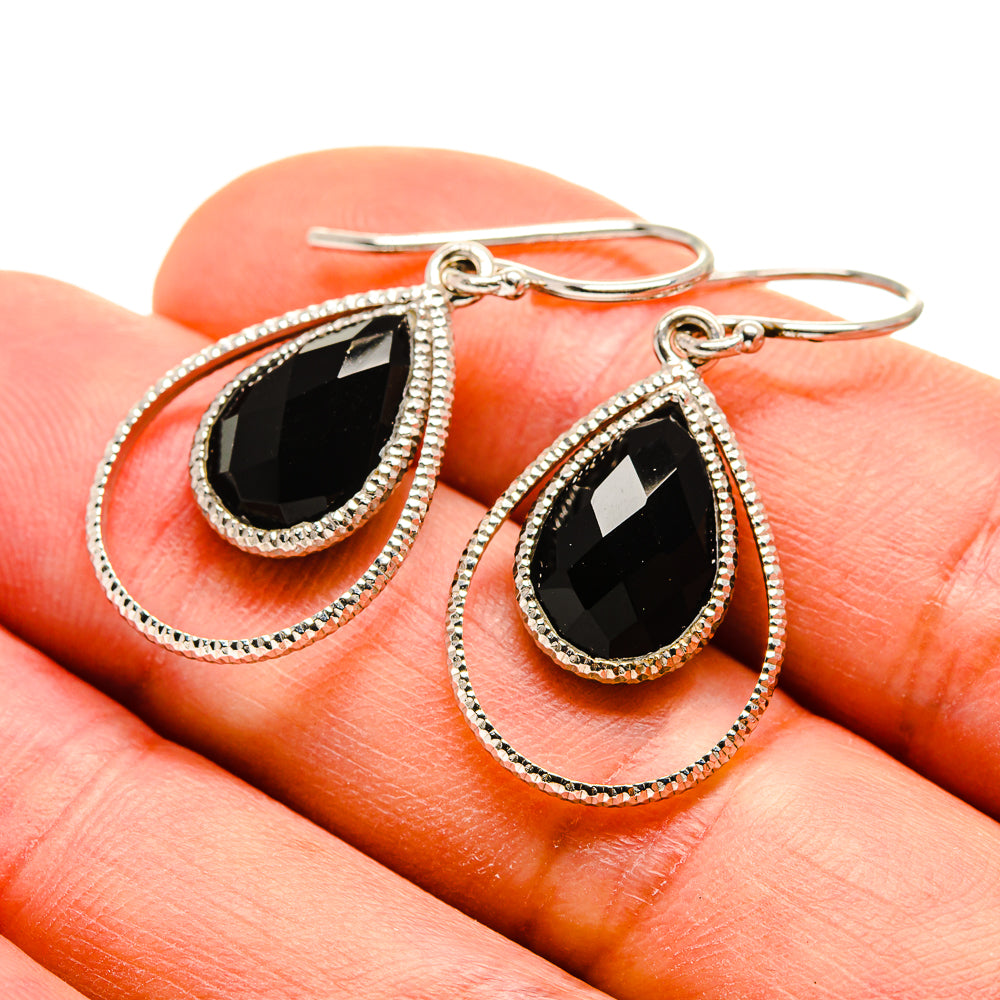 Black Onyx Earrings handcrafted by Anasilvercos - EARR412655