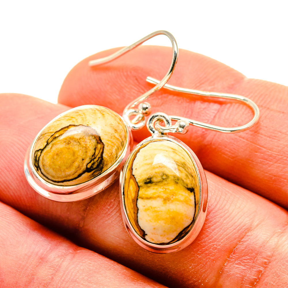 Picture Jasper Earrings handcrafted by Anasilvercos - EARR412657