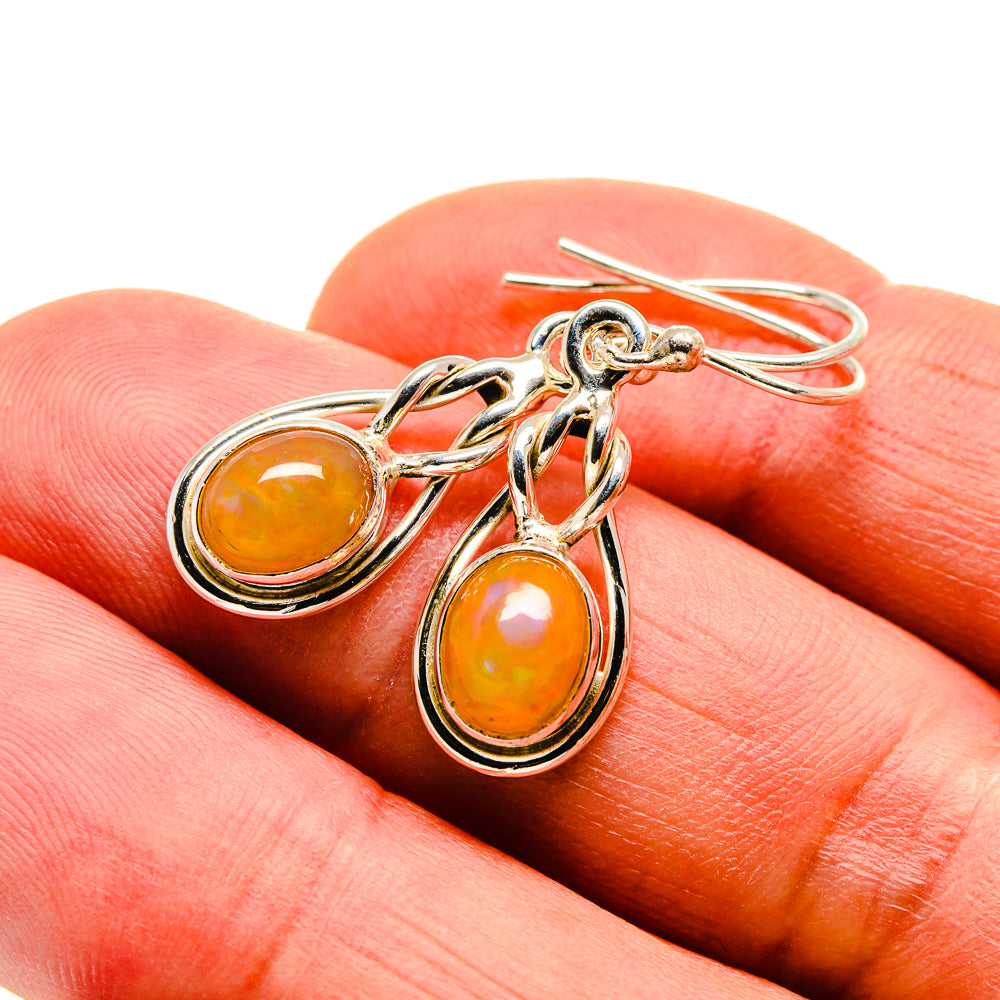 Ethiopian Opal Earrings handcrafted by Anasilvercos - EARR412710