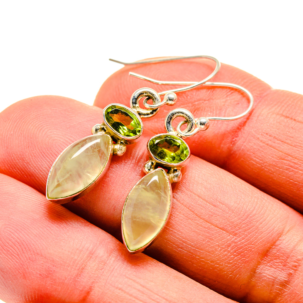 Prehnite Earrings handcrafted by Anasilvercos - EARR412716