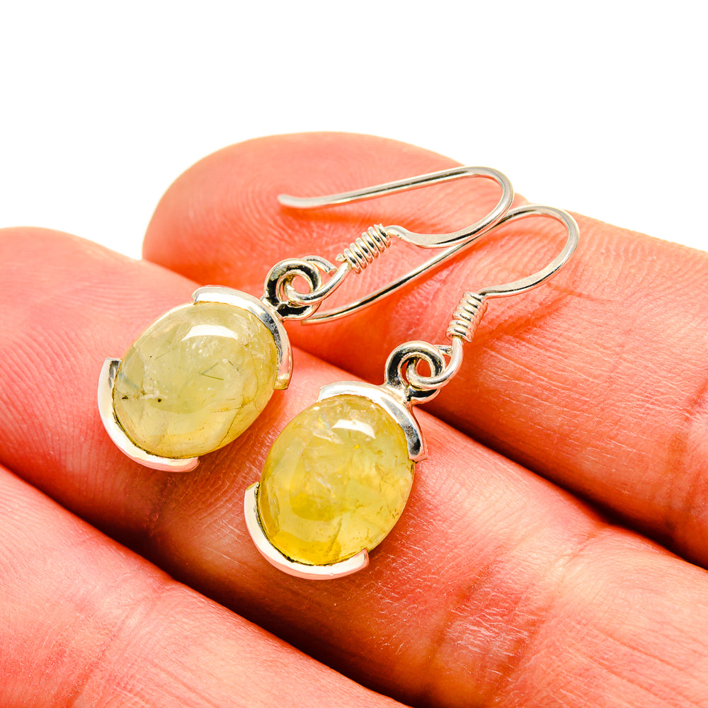 Prehnite Earrings handcrafted by Anasilvercos - EARR412725
