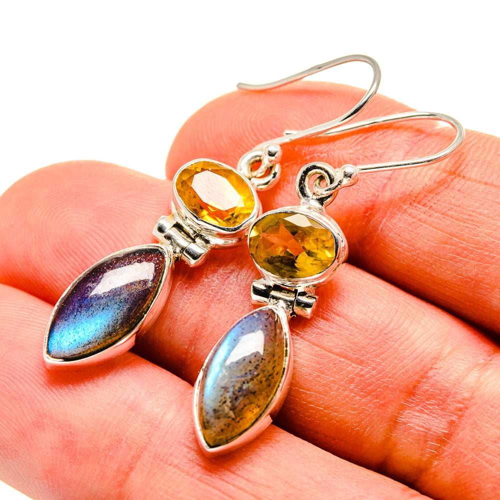 Labradorite Earrings handcrafted by Anasilvercos - EARR412735