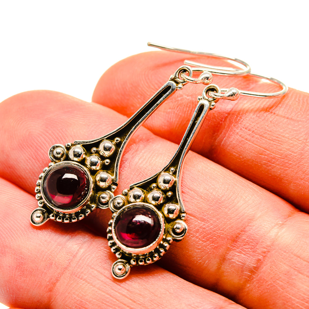 Garnet Earrings handcrafted by Anasilvercos - EARR412751