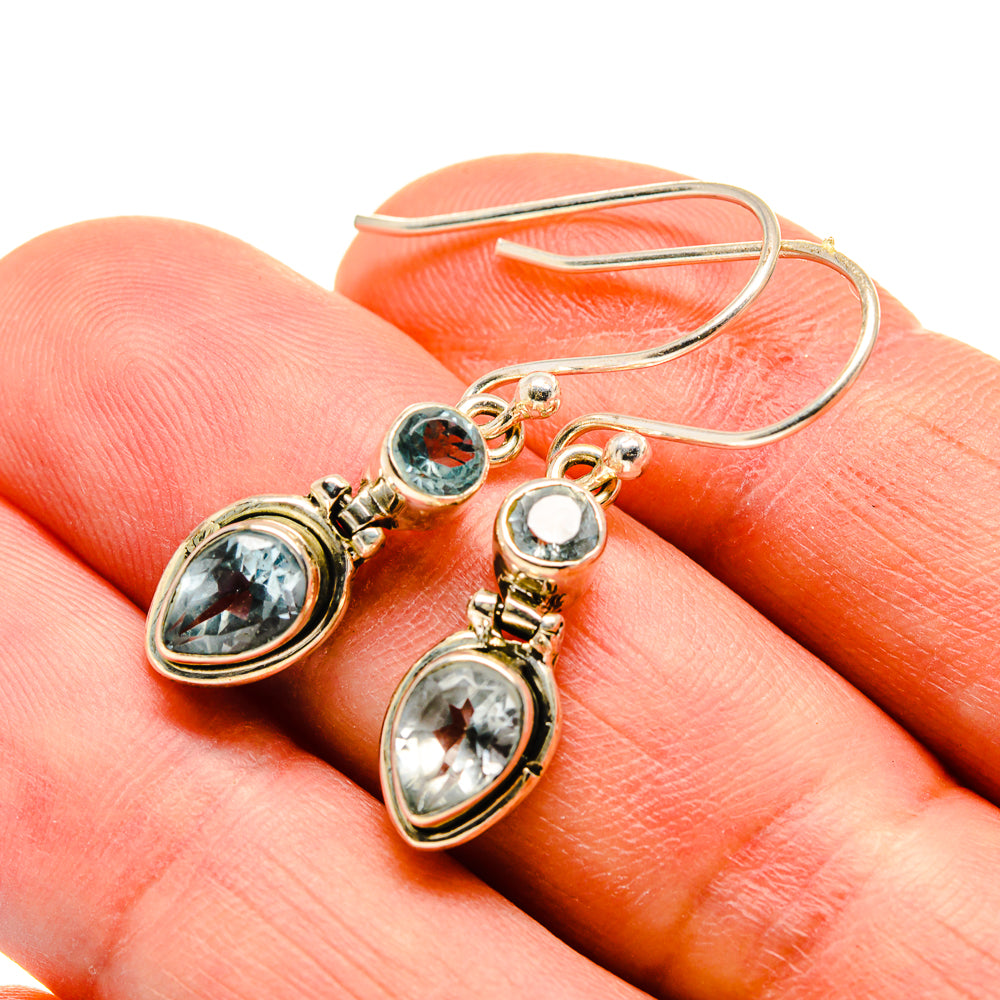 Blue Topaz Earrings handcrafted by Anasilvercos - EARR412755