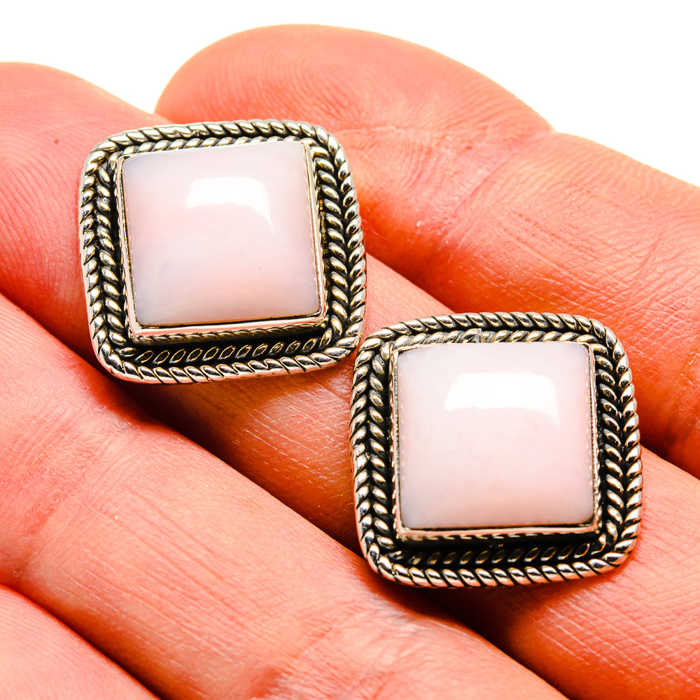 Pink Opal Earrings handcrafted by Anasilvercos - EARR412764