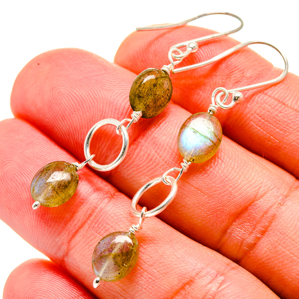Labradorite Earrings handcrafted by Anasilvercos - EARR412791