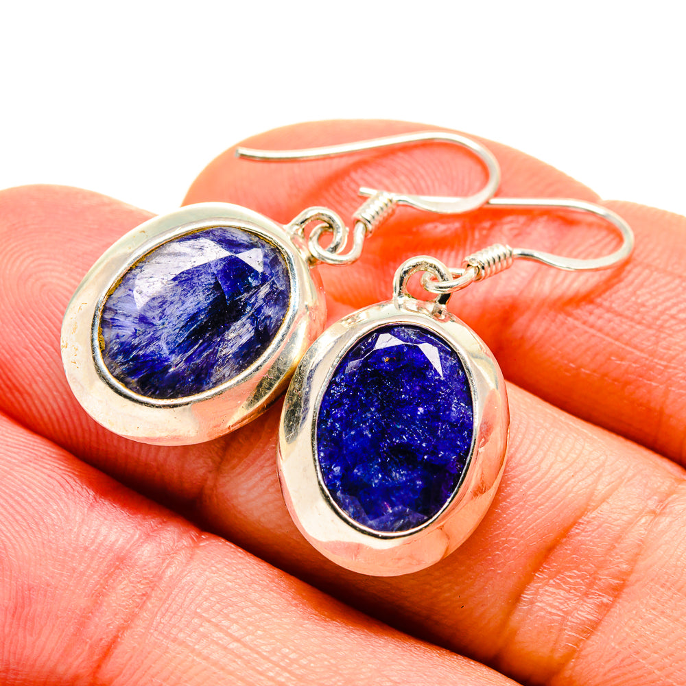 Blue Sillimanite Earrings handcrafted by Anasilvercos - EARR412799