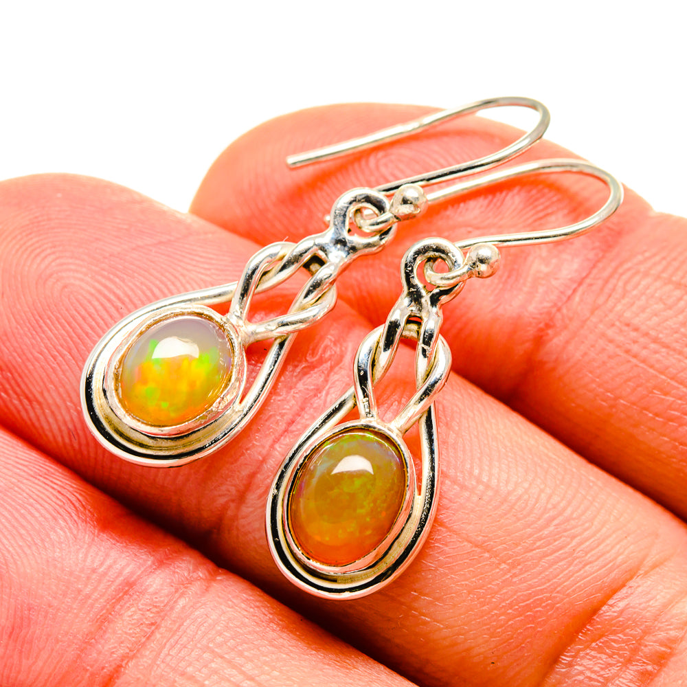 Ethiopian Opal Earrings handcrafted by Anasilvercos - EARR412800