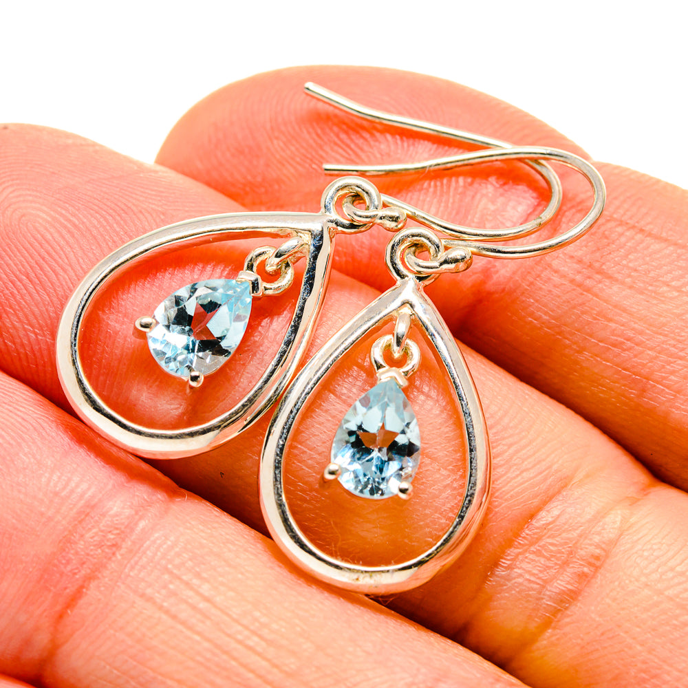 Blue Topaz Earrings handcrafted by Anasilvercos - EARR412835