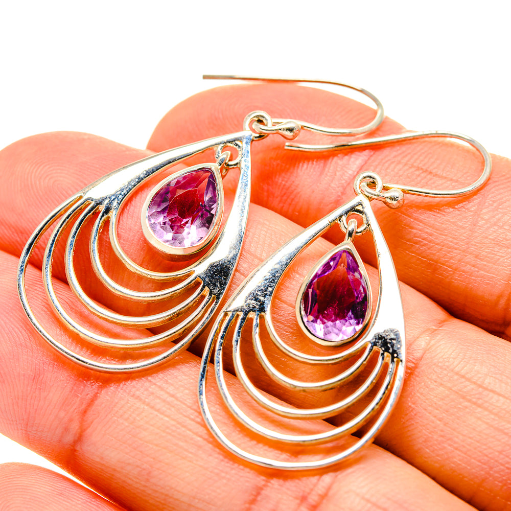 Amethyst Earrings handcrafted by Anasilvercos - EARR412848