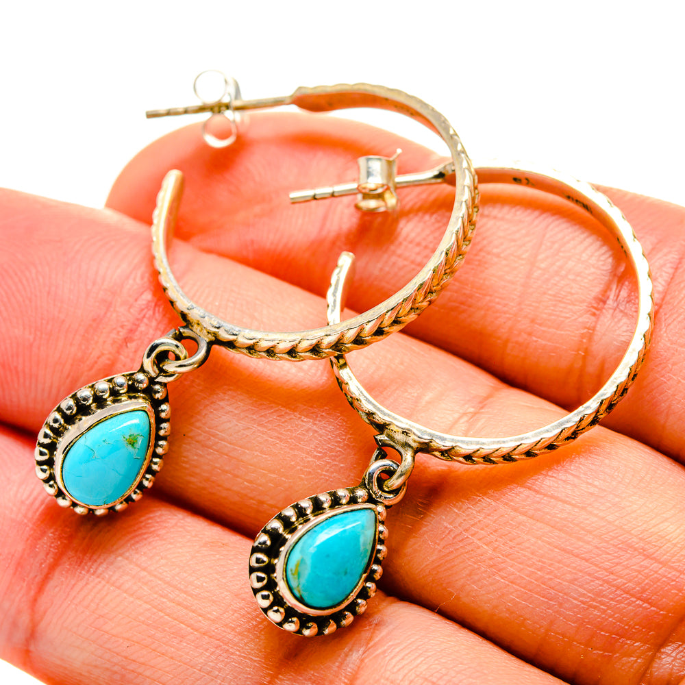 Arizona Turquoise Earrings handcrafted by Anasilvercos - EARR412862