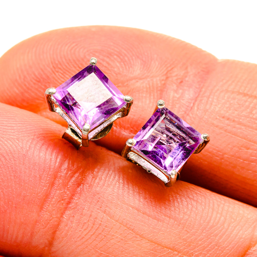 Amethyst Earrings handcrafted by Anasilvercos - EARR412863
