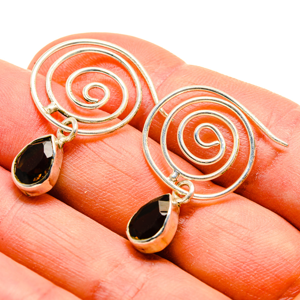 Smoky Quartz Earrings handcrafted by Anasilvercos - EARR412888