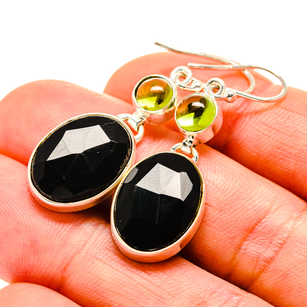 Black Onyx Earrings handcrafted by Anasilvercos - EARR412897