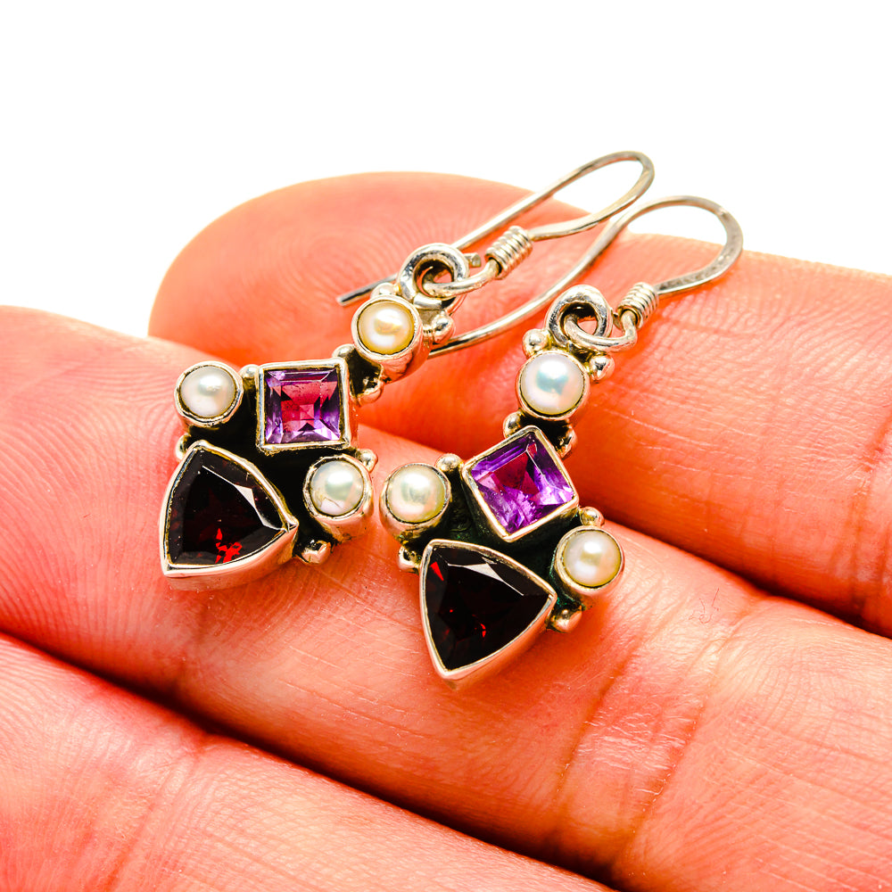 Garnet Earrings handcrafted by Anasilvercos - EARR412898
