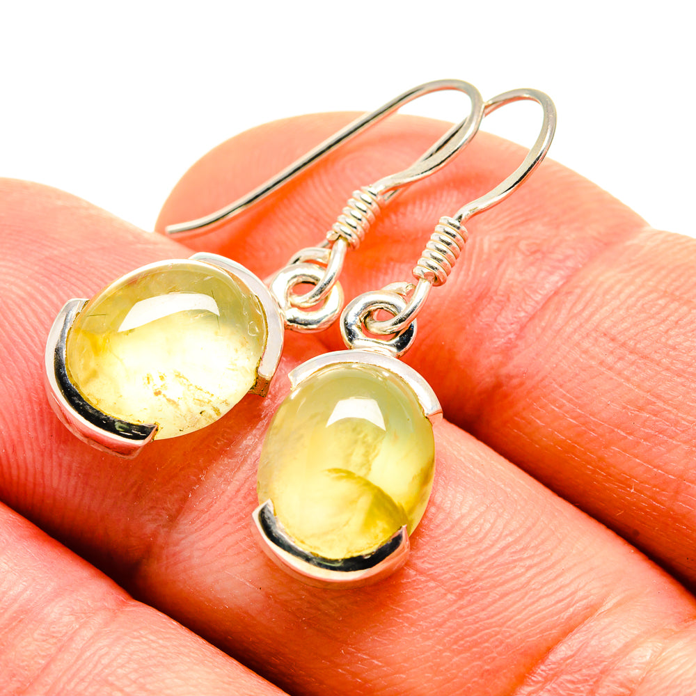Prehnite Earrings handcrafted by Anasilvercos - EARR412906
