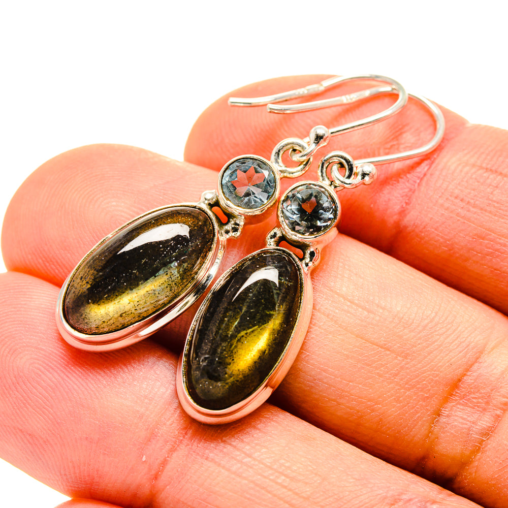 Labradorite Earrings handcrafted by Anasilvercos - EARR412912