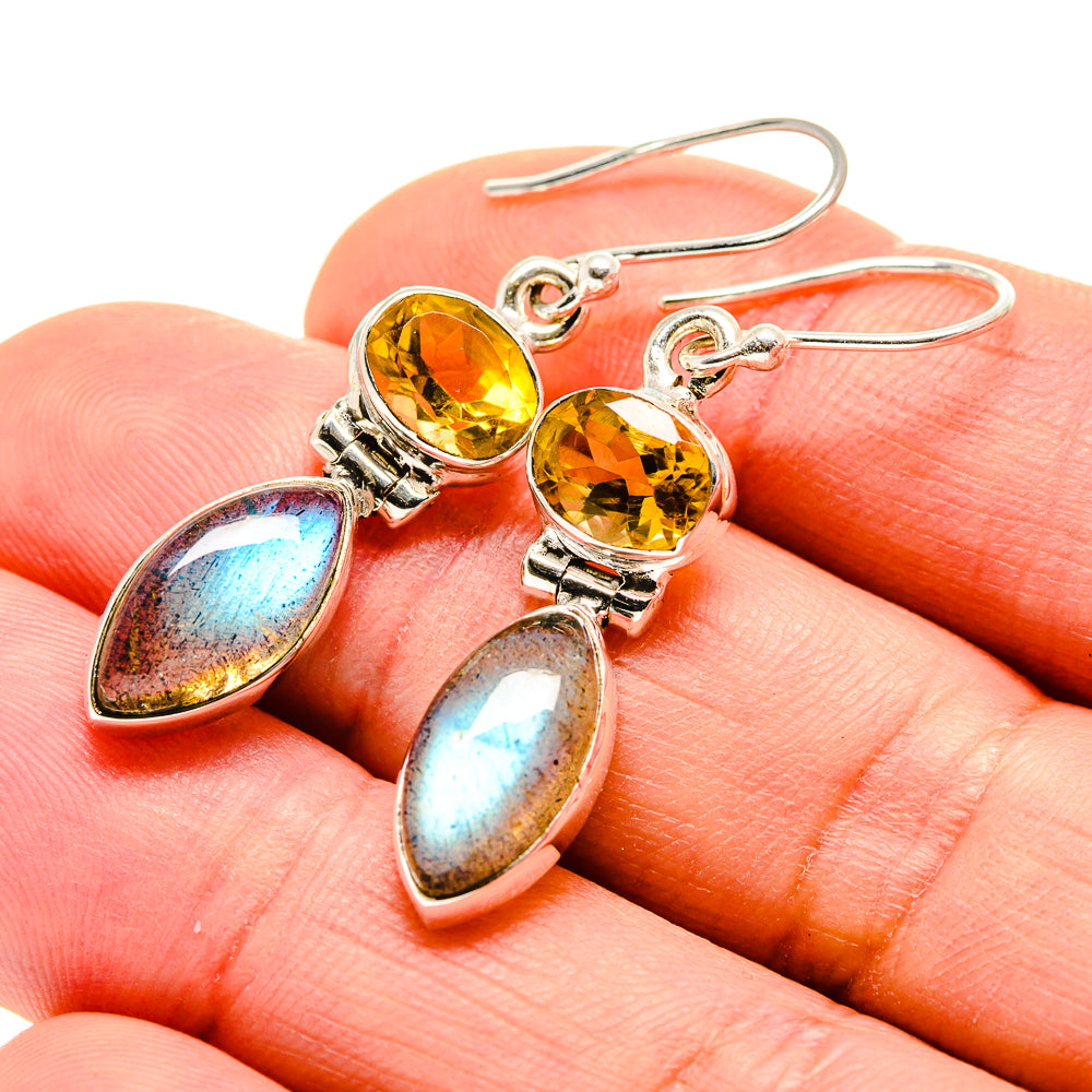 Labradorite Earrings handcrafted by Anasilvercos - EARR412913